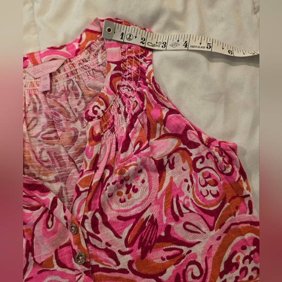 Lilly Pulitzer Womens Essie Tank Top Pink Pout Mango Salsa Size XXS - Picture 4 of 12